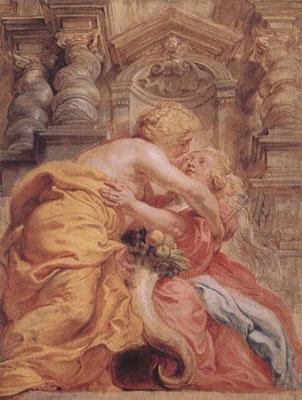 Peter Paul Rubens Peace and Plenty Embracing (mk01) oil painting picture